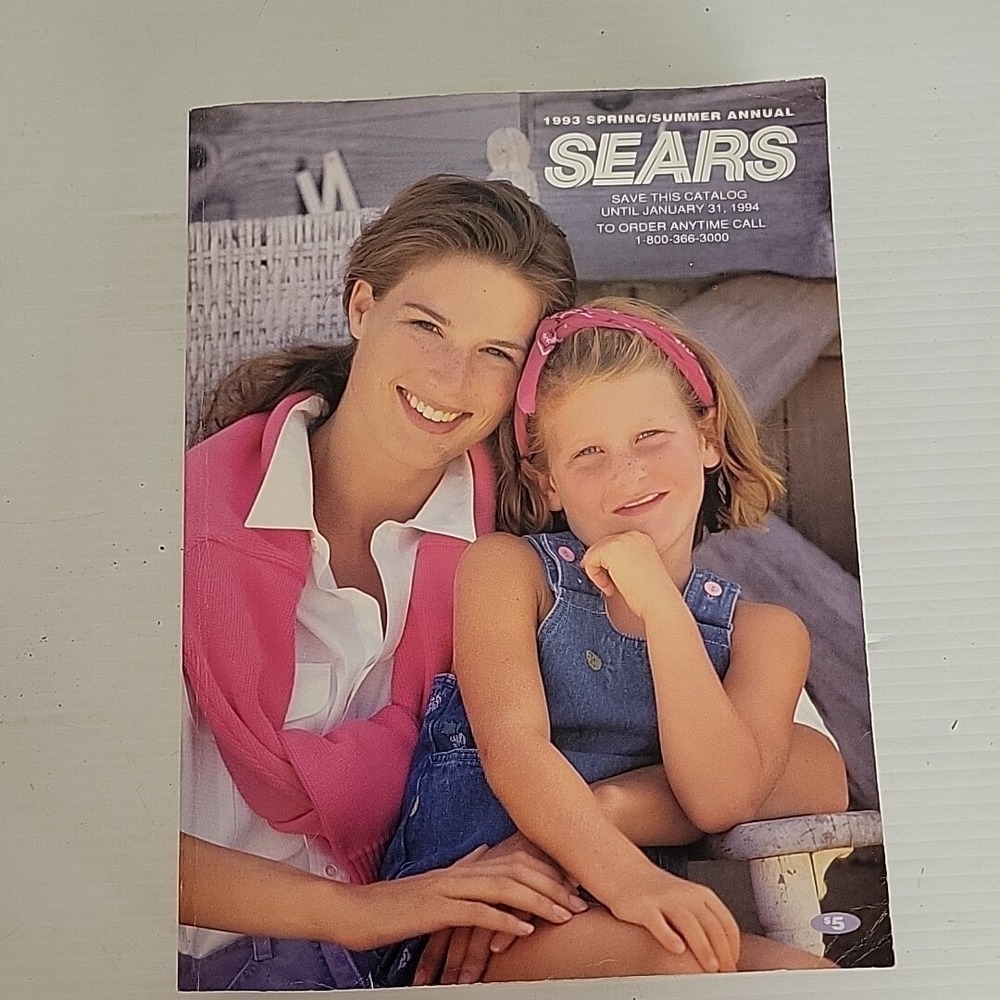 Vintage 1993 Issue Sears Spring‎ Summer Annual Catalog Trade Paperback Cover